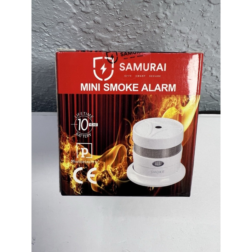 Samurai Mini Smoke Alarm Model SM1‎ 10YR Battery